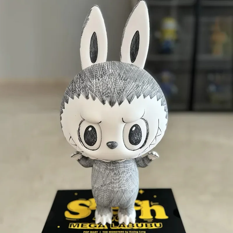 Подлинная новая фигурка аниме The Monsters Mega Labubu 400% эскиз коллекционная игрушка в