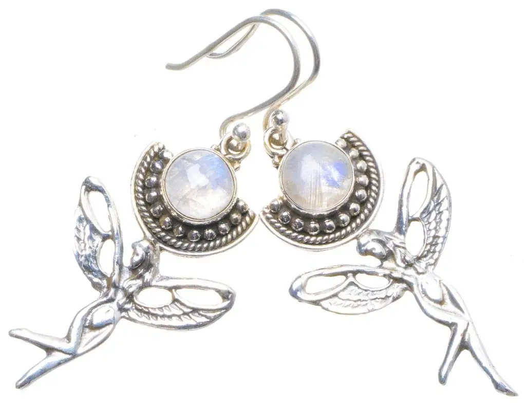 StarGems ® Уникальные серьги ручной работы из стерлингового серебра 925 пробы с