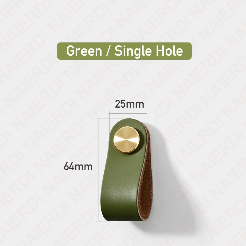 

NAIERDI Ручка для шкафа из кожи и латуни