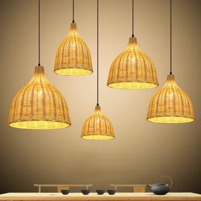 Китайские подвесные светильники из ротанга украшение для гостиной кофейный