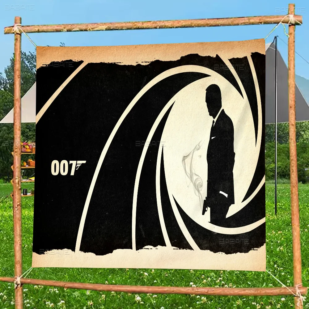 Джеймс Бонд 007 аниме-карта флаг для гостиной домашний декор в общежитии