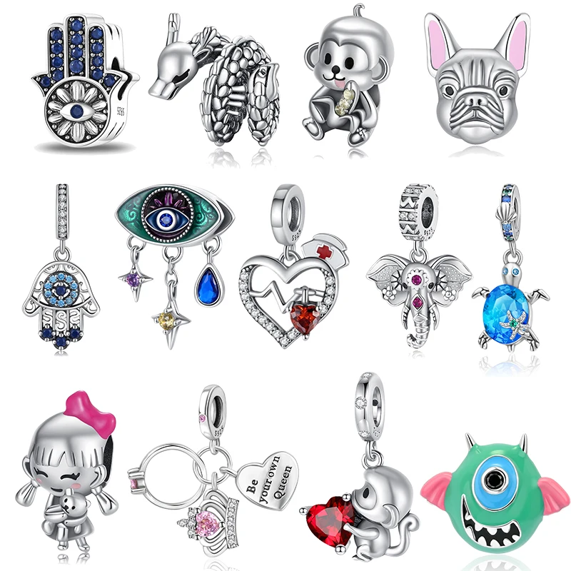 Подходит для оригинальных браслетов из стерлингового серебра 925 пробы хамелеон