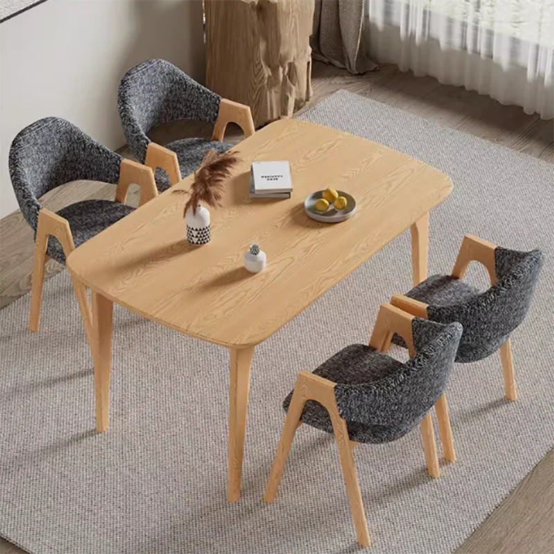 Wooden Leather Dressing Dinning Chair Bedroom Arm Balcony Chaise De Lounges Home Furniture