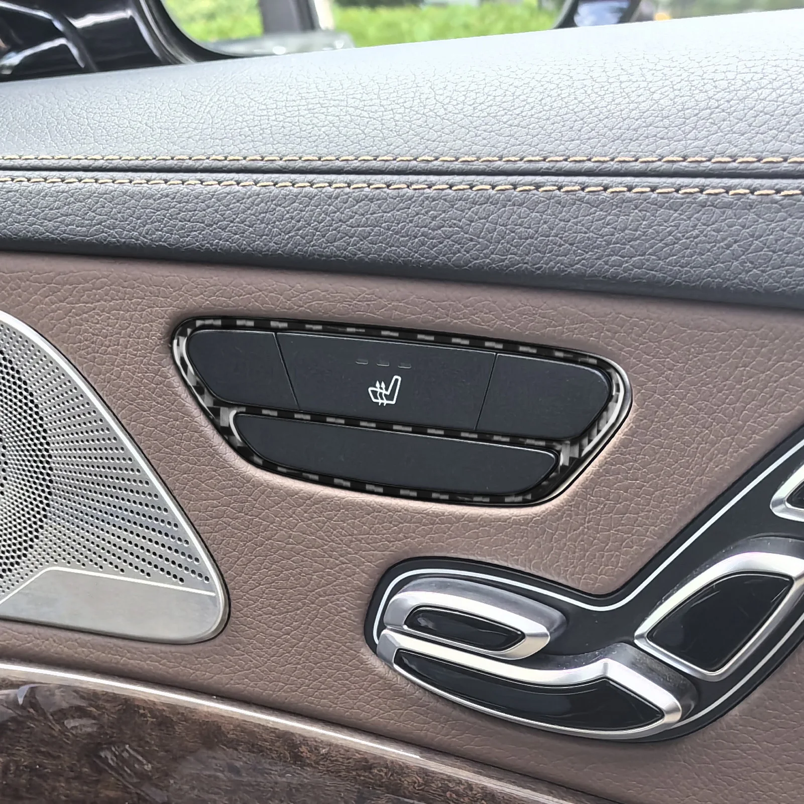 Панель управления для Benz S-Class w222 2013-2020 из углеродного волокна с подогревом кнопки