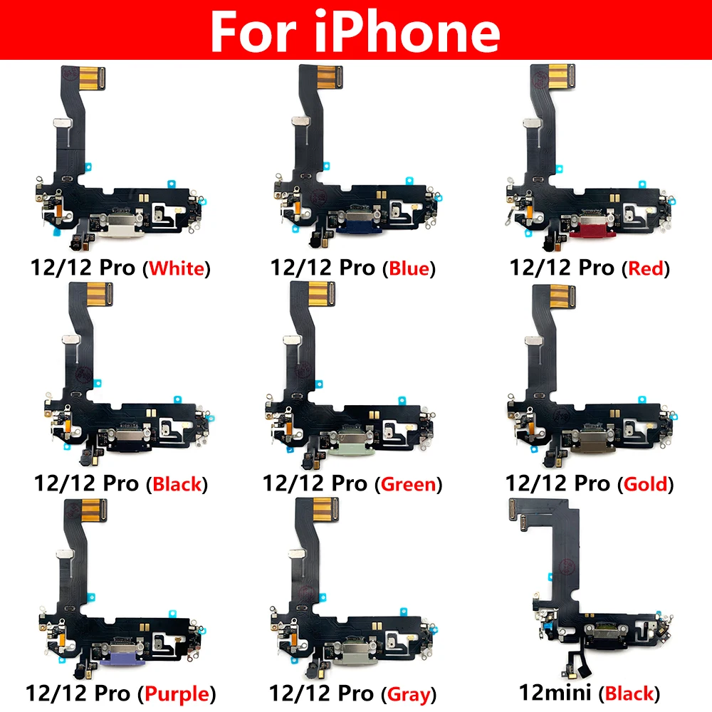 

Нижняя Плата USB зарядного устройства, гибкий кабель для зарядки Iphone 12 Pro Max/для IPhone 12, мини-разъем док-станции, детали