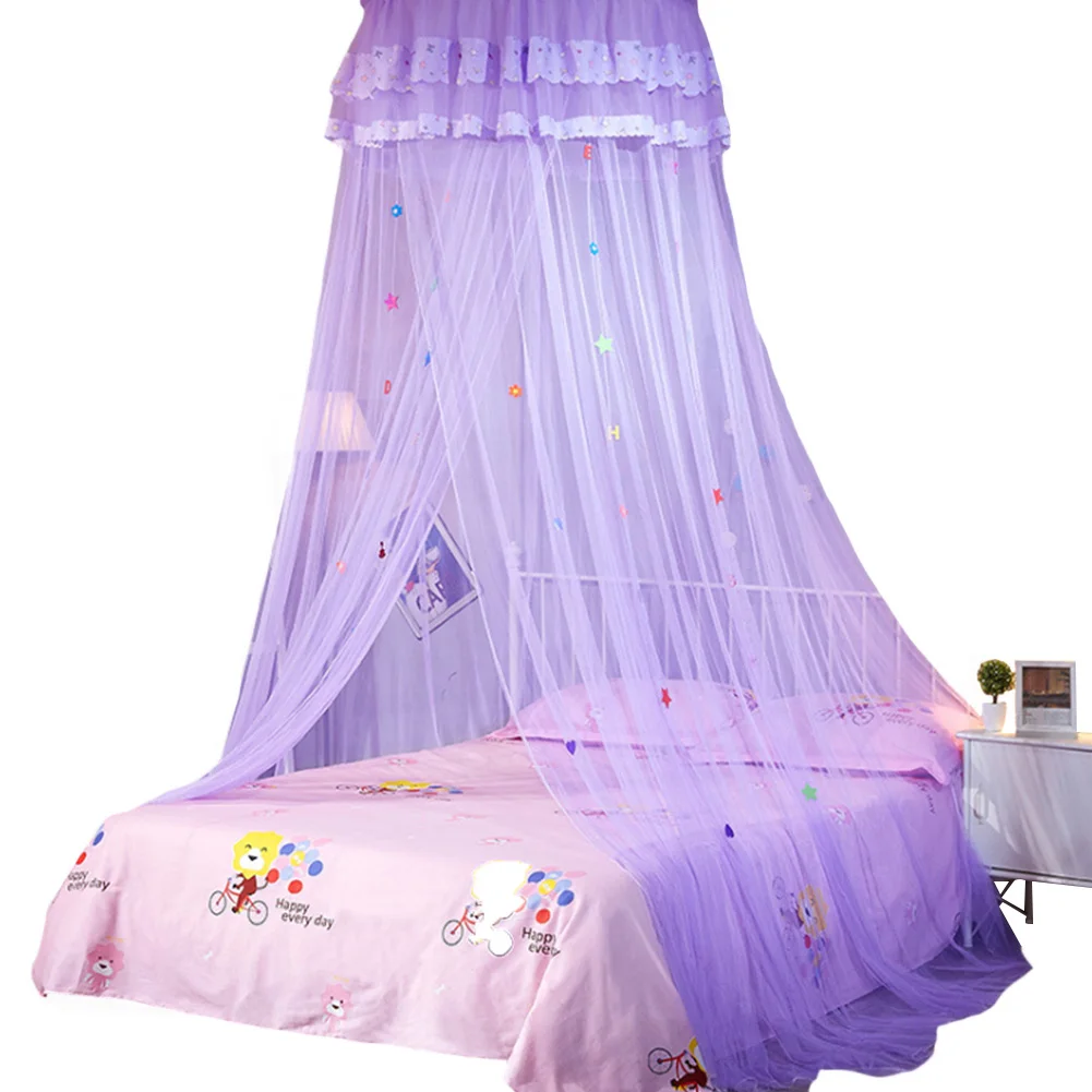 Круглая купольная сетчатая Кружевная Сетка для спальни и детской кровати с