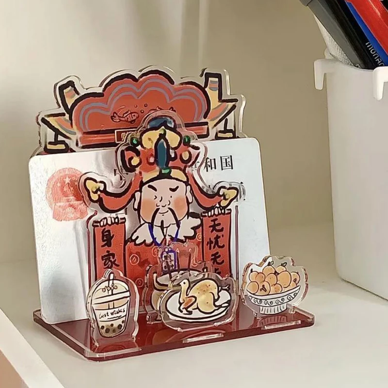 Акриловая стоячая карта God Of Wealth Kitchen Wen Qu Xing Fun Worshipping украшение для домашнего