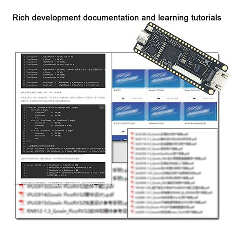Для Tang Nano 9K FPGA Gaoyun GW1NR-9 RISC-V RV-совместимая макетная плата + 1 14 дюйма экран SPI 2 54 мм