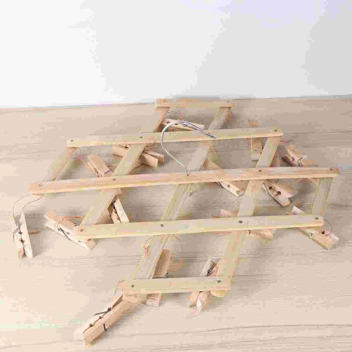 

1pc Sock Rack Multi-functional Socks Racks Laundry Drying Rack Underbra Drying Hanger Wooden Clothespins Hanger Clips