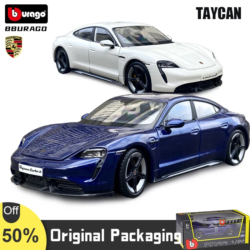 

Bburago 1:24 Porsche Taycan Turbo S Toys Cars Alloy Simulation Static 911 Vehicles Collection Model Collection Kids Gift