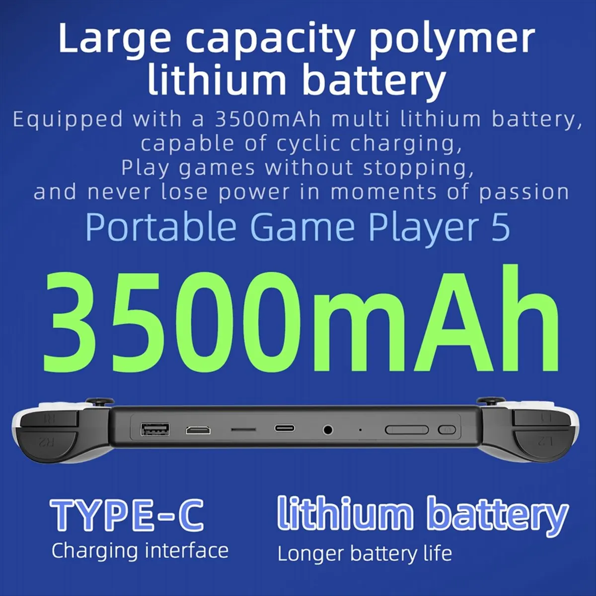 Фото Superb-HC8000 7-дюймовый экран Ретро Портативная игровая консоль 64G 15000 Игры с открытым исходным кодом Игровой плеер Поддержка 30+ эмуляторов Белый №1