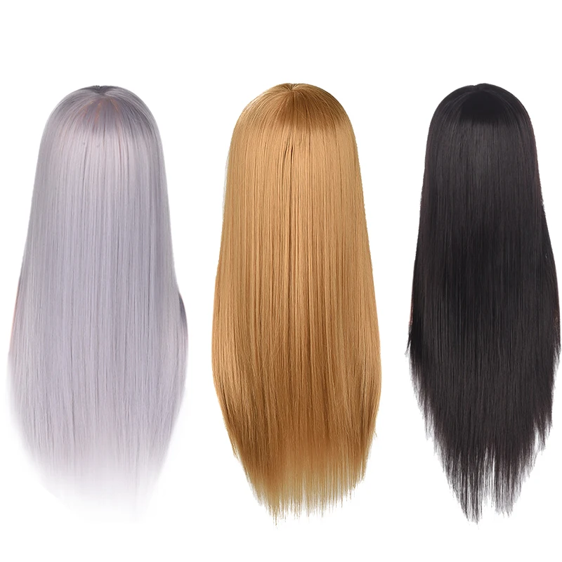 

Long Thick Hair Professional Training Head Practice Hairdresser Doll Hair Style With Small Bracket