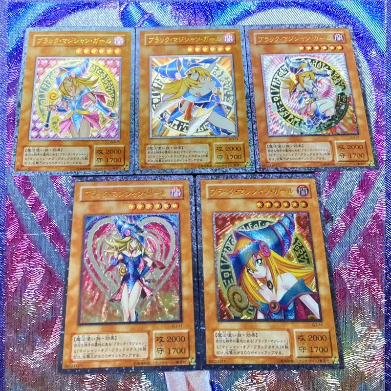 

Yu Gi Oh Self Made Rough Flash Cards Black Magician Girl Lovable Anime Game Characters Classic Series DIY UTR Collect Cards Toy