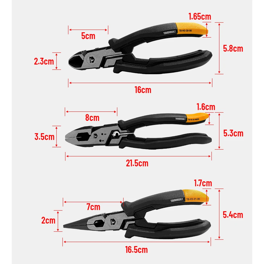 TOUGHBUILT Ручные инструменты Плоскогубцы для экономии труда Диагональные кусачки