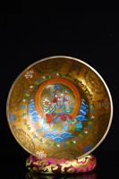 10 tibetan temple collection old bronze painted proverbs of the six sons green tara buddha sound bowl prayer bowl town house