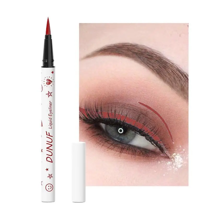 

Waterproof Eyeliner Pen Colored Eyeliners Pen Smooth Color Liquid Eyeliner Longwearing Eye Pencil Eye Makeup Liquid Eyeliner