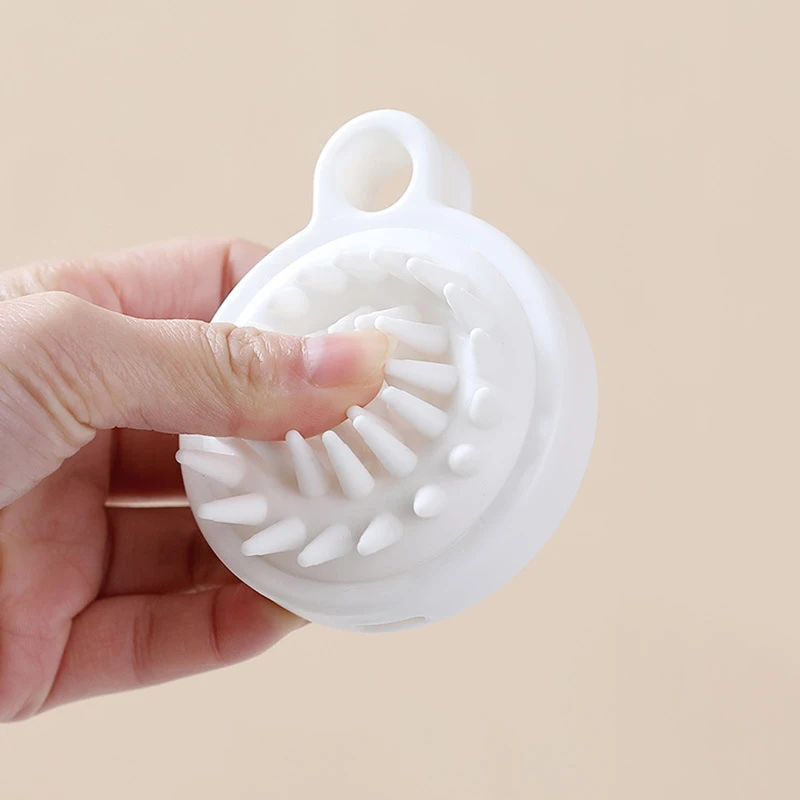 vera natura Shampoo Brush Scalp Care Hair Brush Body Brush with Soft Silicone Scalp Massager Scrubber Shower (White One