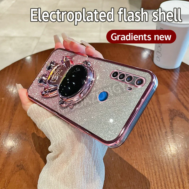 Чехол для телефона Realme 5 Pro из мягкого силикона и ТПУ с блестящим покрытием RMX1971