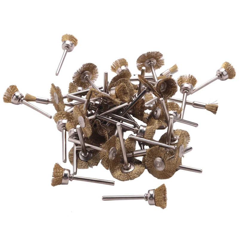

60Pcs Mini Wire Brush Wheel Cup Steel Wire Brush Set Shank For Power Dremel Rotary Tools Polishing Buf