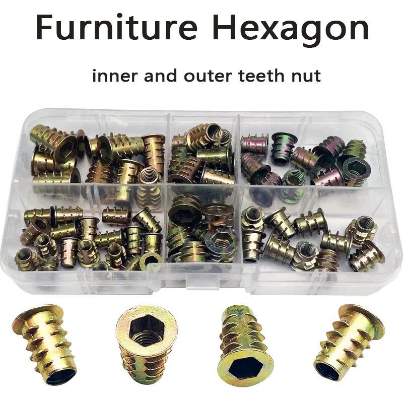 105 шт. заклепочная Гайка Набор шестигранных крепежных элементов винты