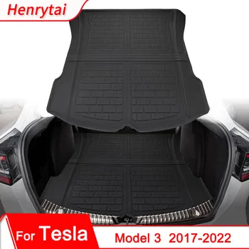 Upgraded XPE Car Trunk Mat For Tesla Model 3 2017-2021 2022 Accessories Optional Left/Right Rudder All Weather Floor Mats
