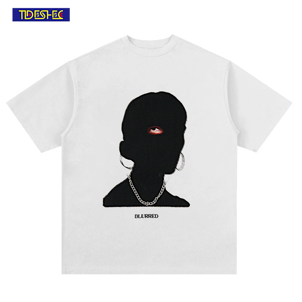 

Футболка женская/мужская оверсайз с принтом различных глаз, Свободная Повседневная рубашка с принтом ожерелья, в стиле хип-хоп, лето 2022