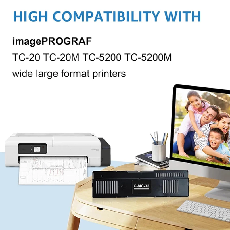 Фото Картридж для отработанных чернил MC-32 MC 32 для принтеров Canon TC-5200 TC-5200M TC-20 TC-20M, система Plug and Play. №5