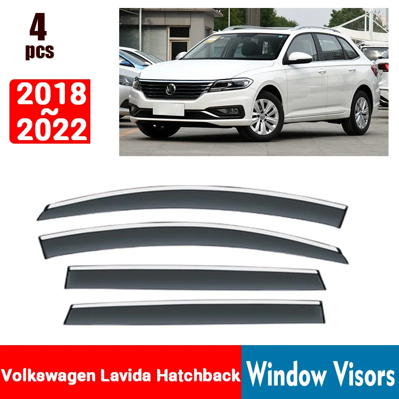 FOR Volkswagen VW Lavida Hatchback 2018-2022 Window Visors Rain Guard Windows Rain Cover Deflector Awning Shield Vent Guard