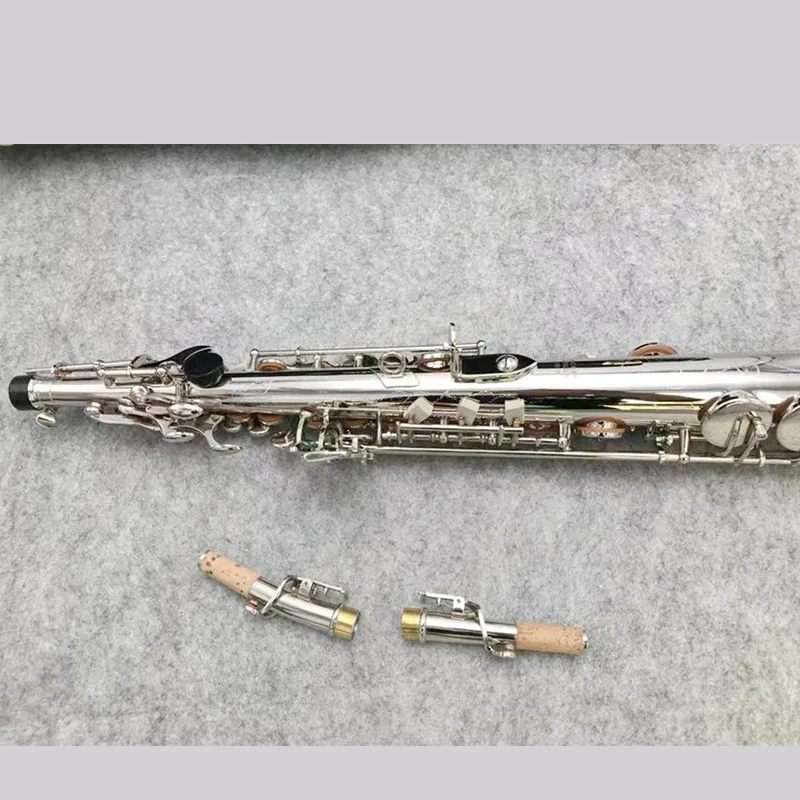 KALUOLIN прямая трубка сопрано sax B плоские латунные никелевые Музыкальные