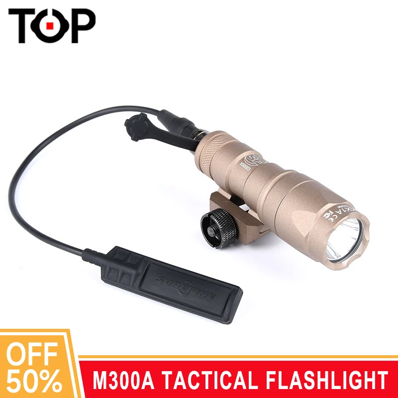 

Tactical Lighting Flashlight M300A Reconnaissance Light Outdoor Hunting Weapon High PowerLED MiniFlashlight Airsoft Accessories