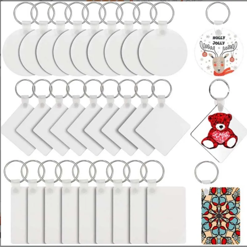 

30 шт., набор брелоков для ключей с сублимационной печатью