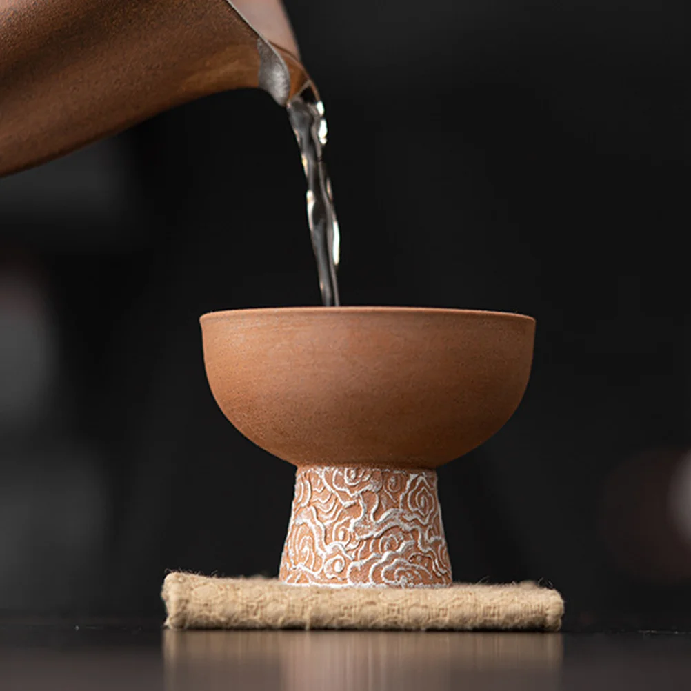 

Ceramic Small Tea Cup Handleless Kungfu Tea Cup Vintage Style Teacup Tea House Supply