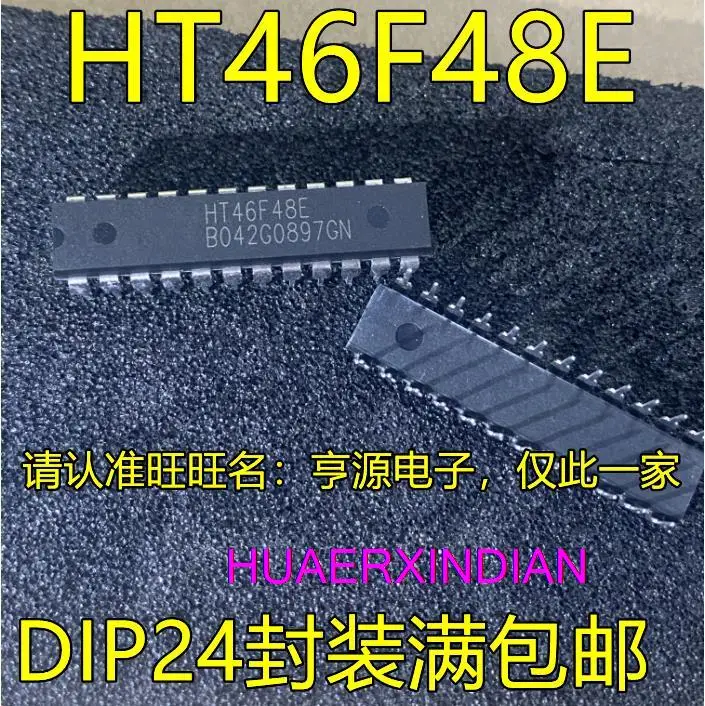 

10 шт. новый оригинальный HT46F48 HT46F48E DIP24 MCU/
