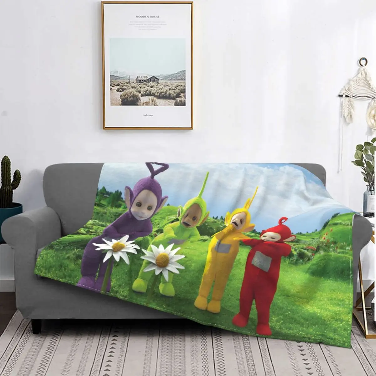 

Милые детские Мультяшные одеяла Teletubbies, летние флисовые переносные супер теплые Пледы для дома и улицы, покрывала
