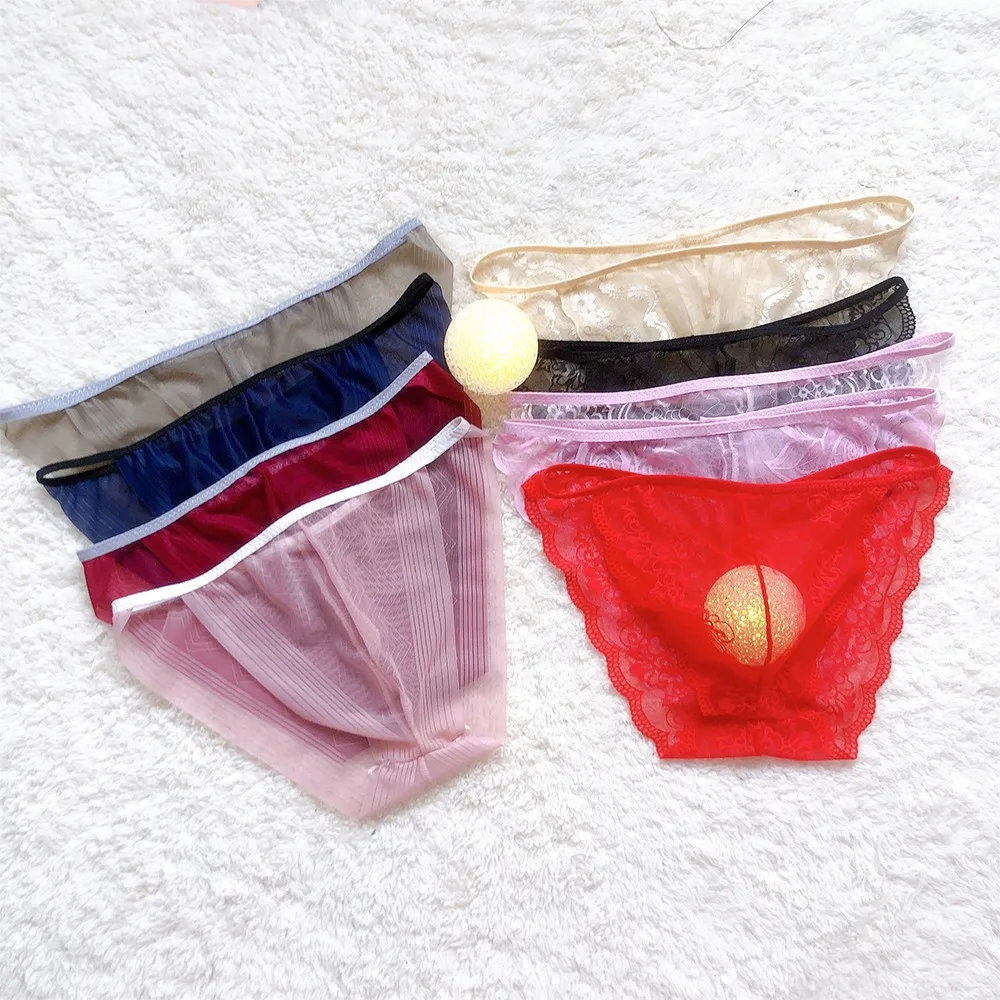

Breathable Briefs Underwear M~2XL Panties Thongs Underpants Bikini Bulge Pouch Lace Lingerie Men's Practical Hot