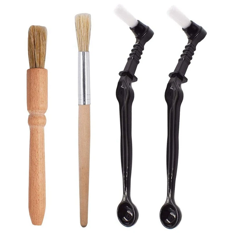 

Coffee Brush Set 4 Pieces Espresso Machine Cleaning Brush Include Wooden Cleaning Brush And Nylon Espresso Brush