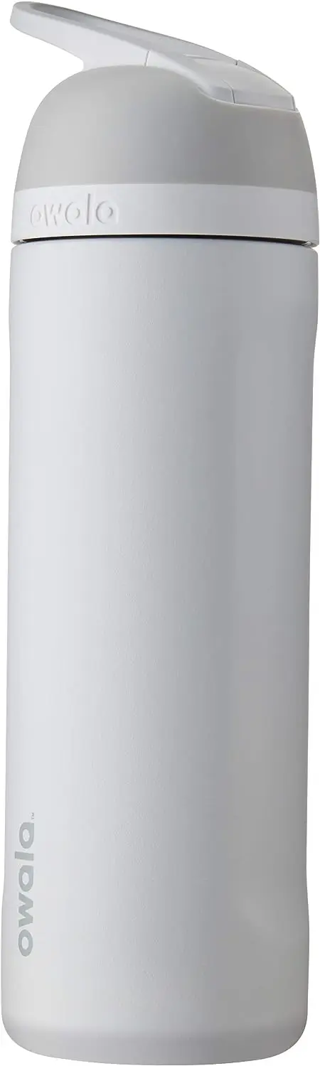 

Insulated Stainless Steel Water Bottle with Straw for Sports and Travel, BPA-Free, 24-Ounce, Shy Marshmallow Garrafa Shaker Kuro