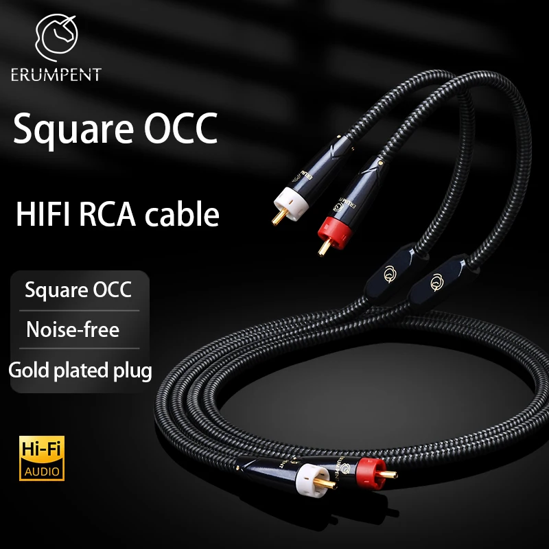 

ERUMPENT HIFI 2RCA Male to 2 RCA Male Audio Video Cable RCA Audio Splitter Cable for DVD Sound TV box Louder