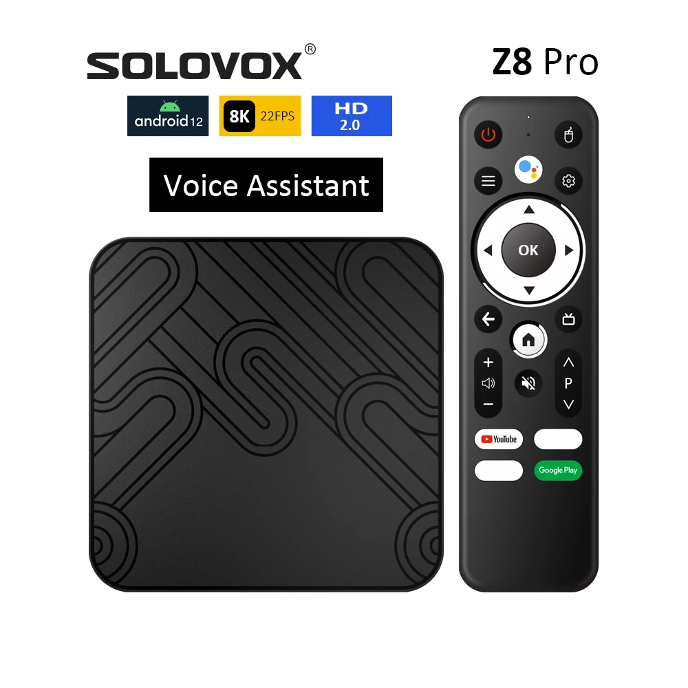 Приставка SOLOVOX Z8 Pro Android 12 2 + 16/4/32 ГБ Wi-Fi Bluetooth