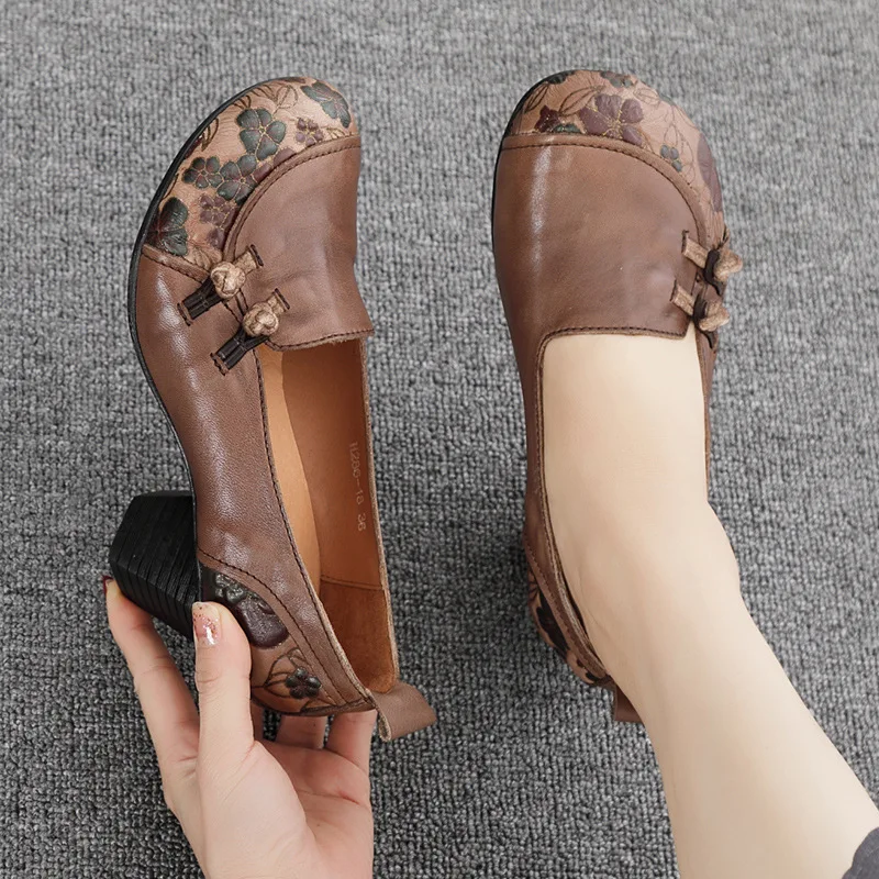 

Туфли женские из лакированной кожи, балетки, плоская подошва, принт, низкий каблук, Повседневная летняя обувь, большие размеры