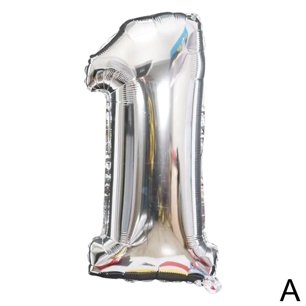 Большой Цифровой Воздушный Шар из алюминиевой пленки 32 дюйма золотой серебряный