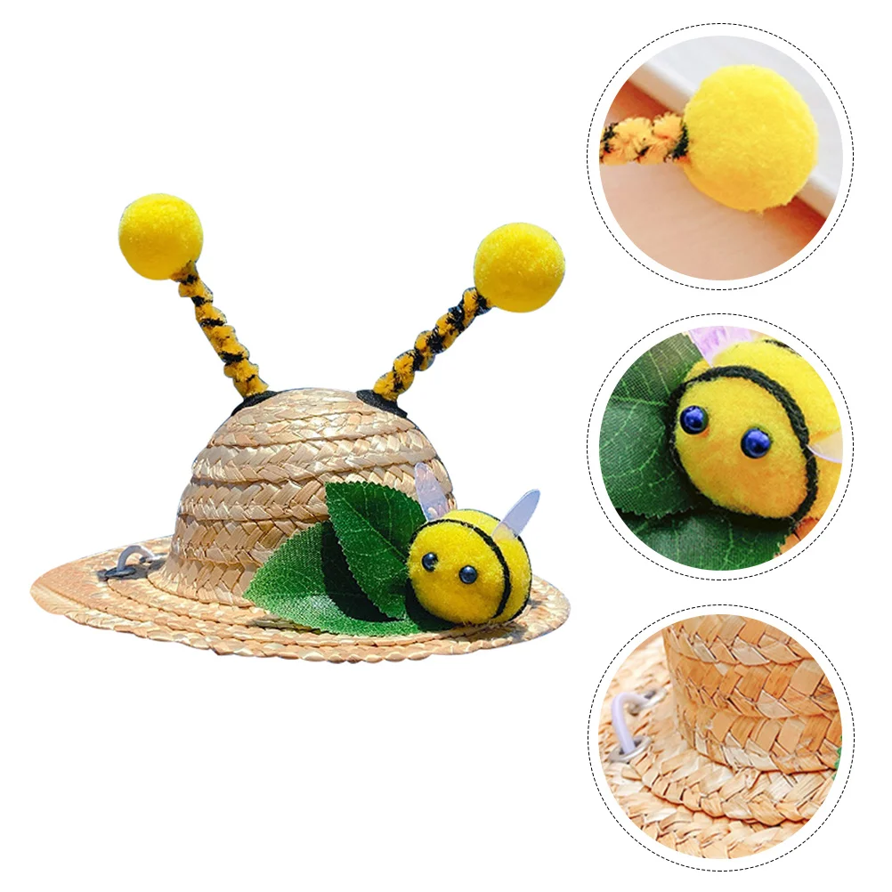 

Hat Pet Cap Straw Cat Dog Sombrero Summer Outfit Party Puppy Sun Adjustable Beach Headwear Supplies Grooming Sunhat Beautiful