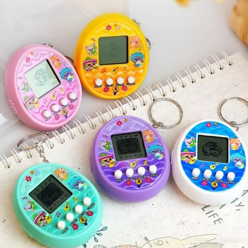 Фото Электронные питомцы Tamagotchi: 12 виртуальных кибер-питомцев в одном, интерактивная игрушка с HD-экраном, цифровой электронный питомец, подарок №1