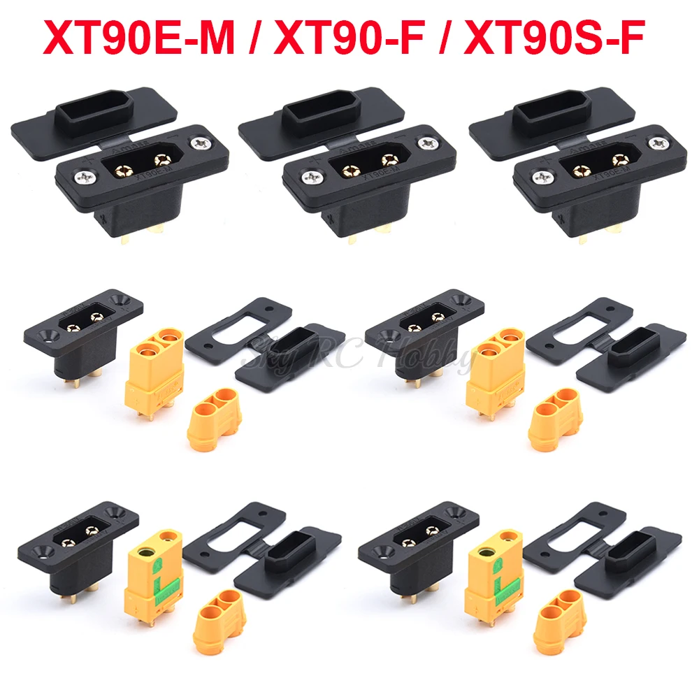 Amass XT90E-M Battery Connector XT90E Male Plug Gold-plated XT90 / XT90S Female DIY Connecting Part for RC Aircraft Drone