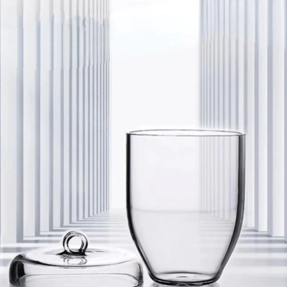 5-2000 мл термостойкий прозрачный кварцевый тигель высокой чистоты с крышкой