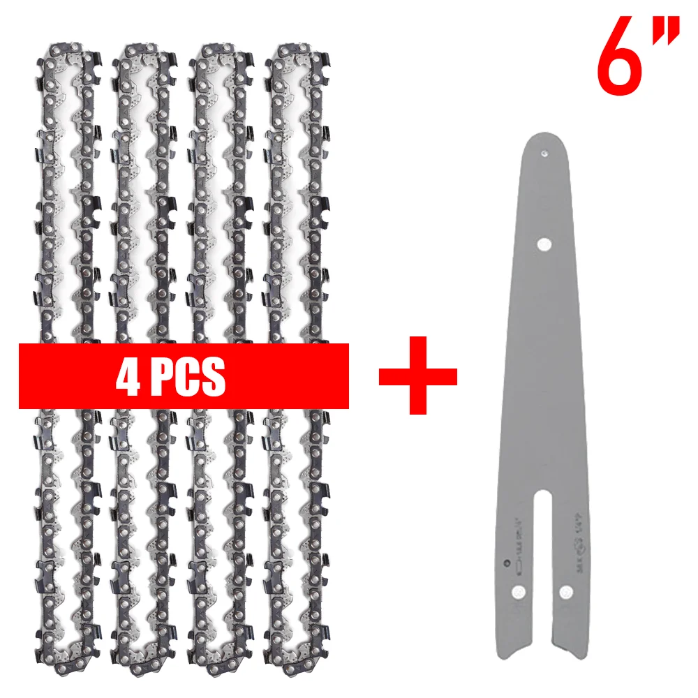 

Аккумуляторная электропила Gisam цепь и направляющие пластины 4 дюйма/6 дюймов