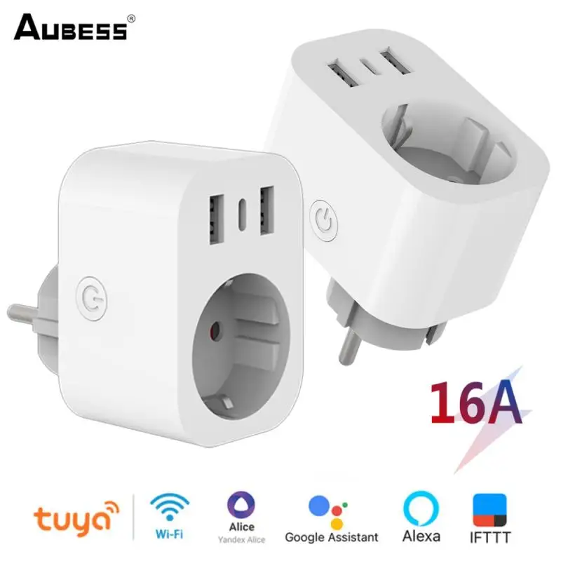

Умная розетка с таймером и USB-портом, 16 А