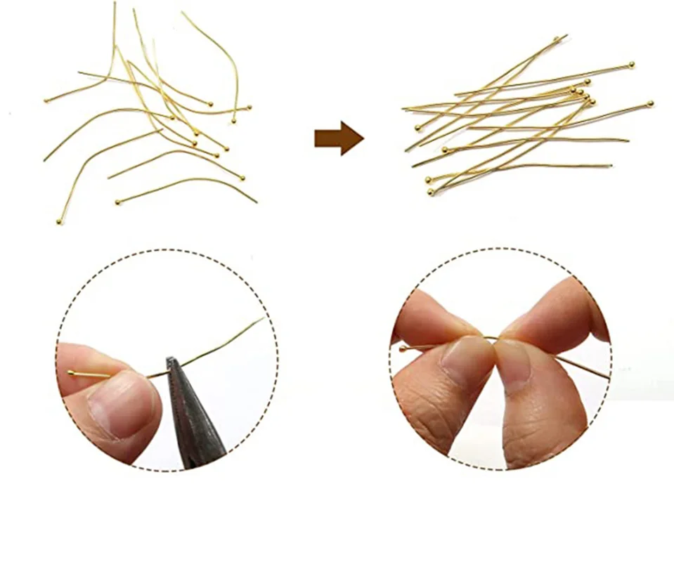 100 шт./лот металлическая плоская головка/шпильки для глаз 8 цветов покрытые