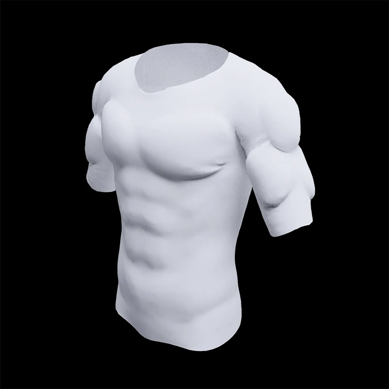 

Male Sponge T-shirt Chest Invisible ABS Men's Enhancer Soft Shaper Pads Fake Muscle Protective