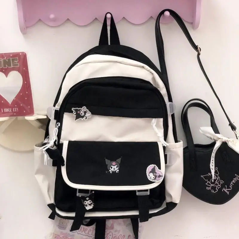 Kawaii Sanriod аниме вокруг Kuromi Kitty Mymelody Cinnamoroll японская необычная Новинка рюкзак для